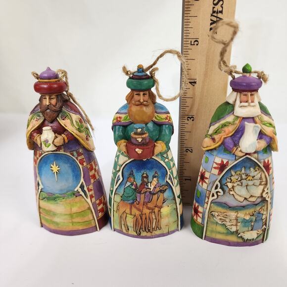 Jim Shore 9 Piece Mini Nativity Hanging Ornament set Complete - Excellent Cond. - Picture 5 of 12